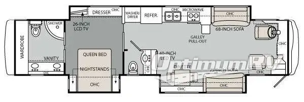 2013 Monaco Diplomat 43DFT RV Floorplan Photo