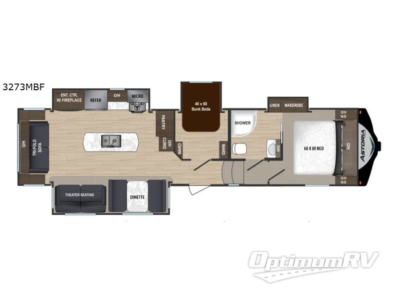 2019 Dutchmen Astoria 3273MBF Floorplan Photo