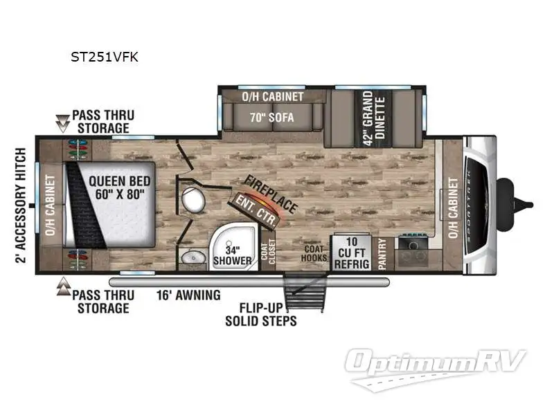 2021 Venture SportTrek ST251VFK RV Floorplan Photo