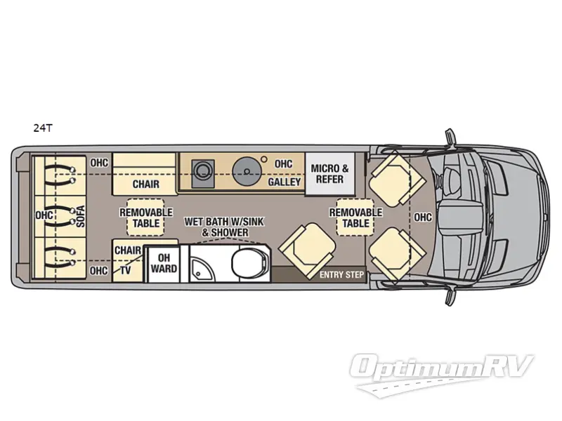 2018 Coachmen Galleria 24T RV Floorplan Photo