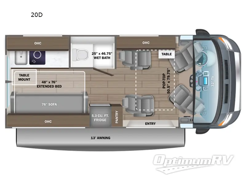 2024 Entegra Ethos 20D RV Floorplan Photo