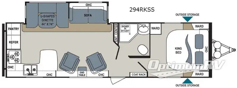2017 Dutchmen Aerolite Luxury Class 294RKSS RV Floorplan Photo