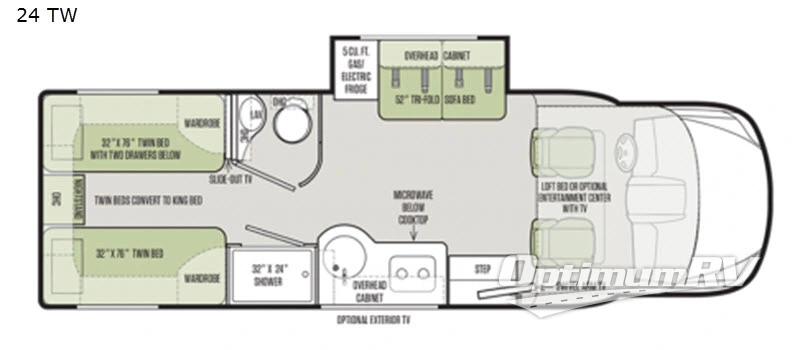 2018 Tiffin Wayfarer 24TW Floorplan Photo