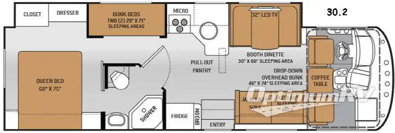2015 Thor ACE 30.2 Floorplan Photo