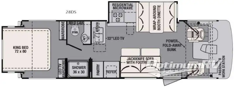 2016 Forest River FR3 28DS RV Floorplan Photo