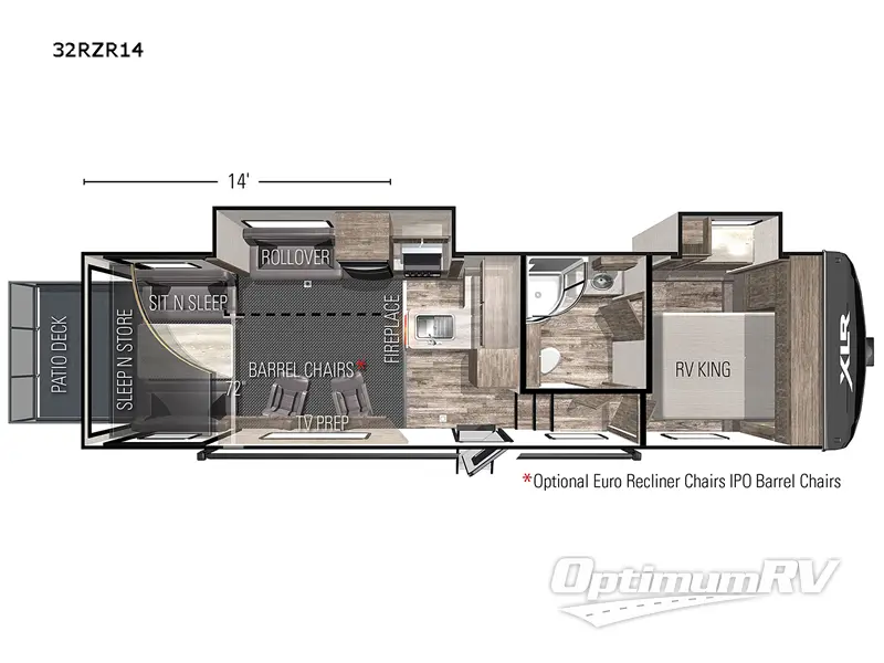 2022 Forest River XLR Boost 32RZR14 Floorplan Photo