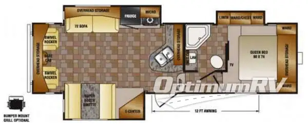 2014 CrossRoads Longhorn ReZerve LFZ28RL RV Floorplan Photo