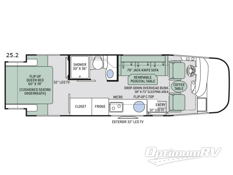2018 Thor Axis 25.2 RV Floorplan Photo