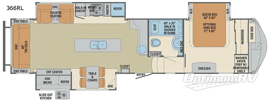 2018 Palomino Columbus F366RL RV Floorplan Photo