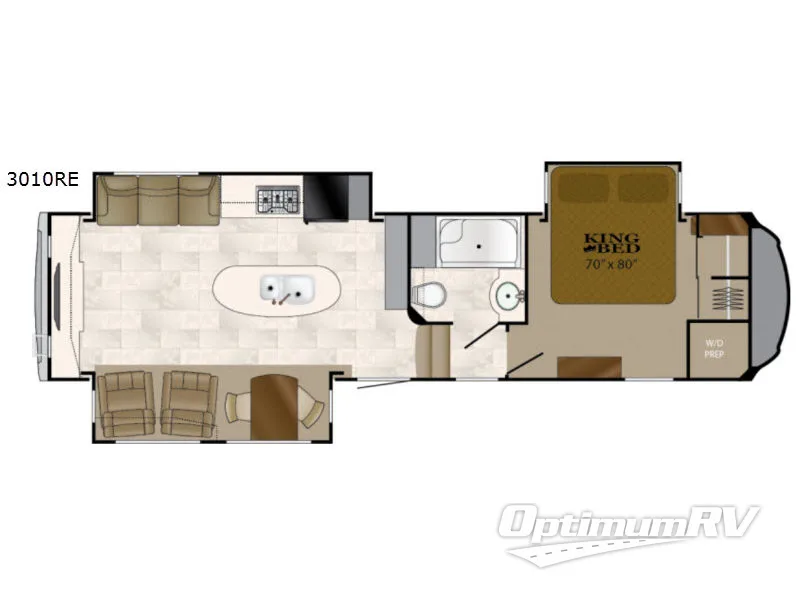 2017 Heartland Bighorn 3010RE Floorplan Photo