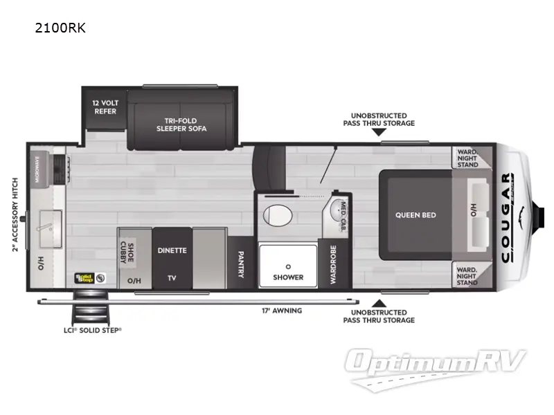 2024 Keystone Cougar Sport 2100RK RV Floorplan Photo