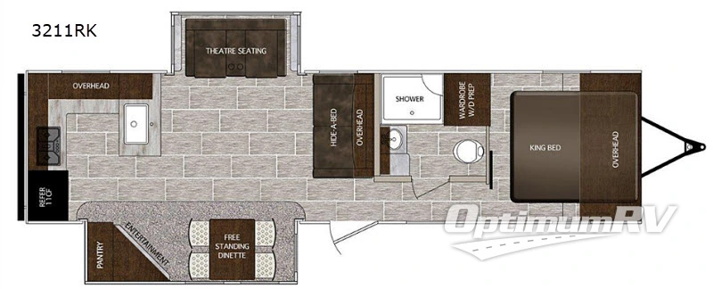 2018 Prime Time LaCrosse 3211RK RV Floorplan Photo