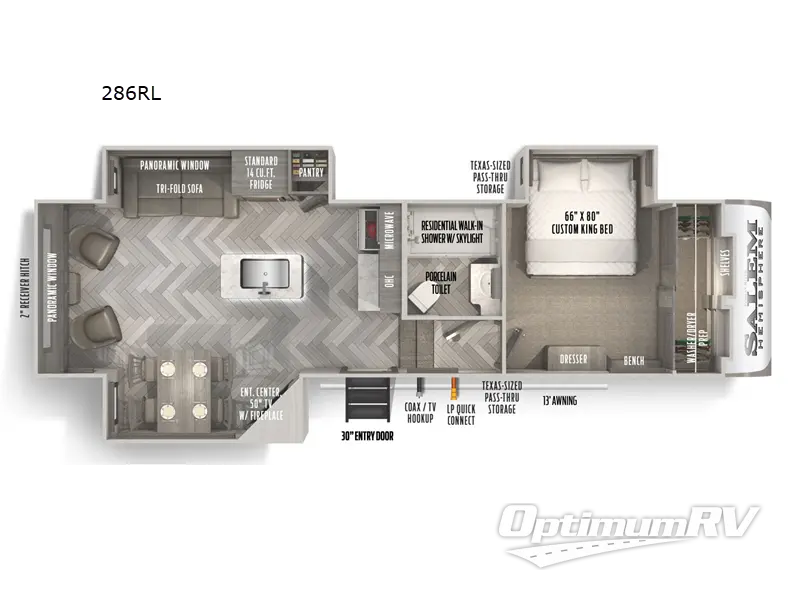 2022 Forest River Salem Hemisphere 286RL RV Floorplan Photo
