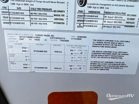 2021 Forest River Cherokee Wolf Pack 315PACK12 RV Photo 2