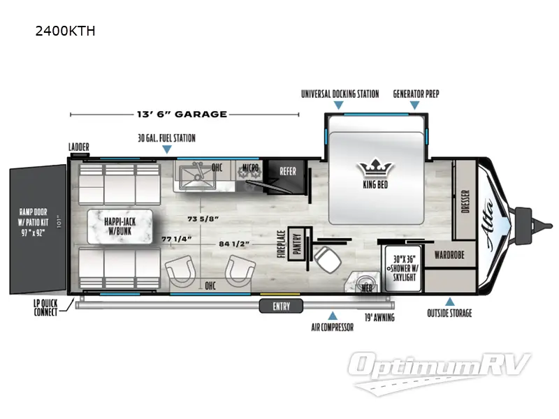 2025 East To West Alta 2400KTH Floorplan Photo
