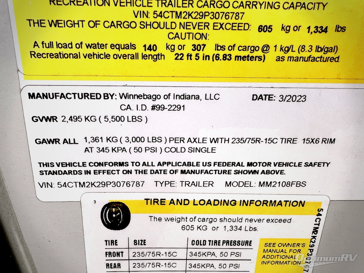 2023 Winnebago Towables Micro Minnie 2108FBS Photo 17