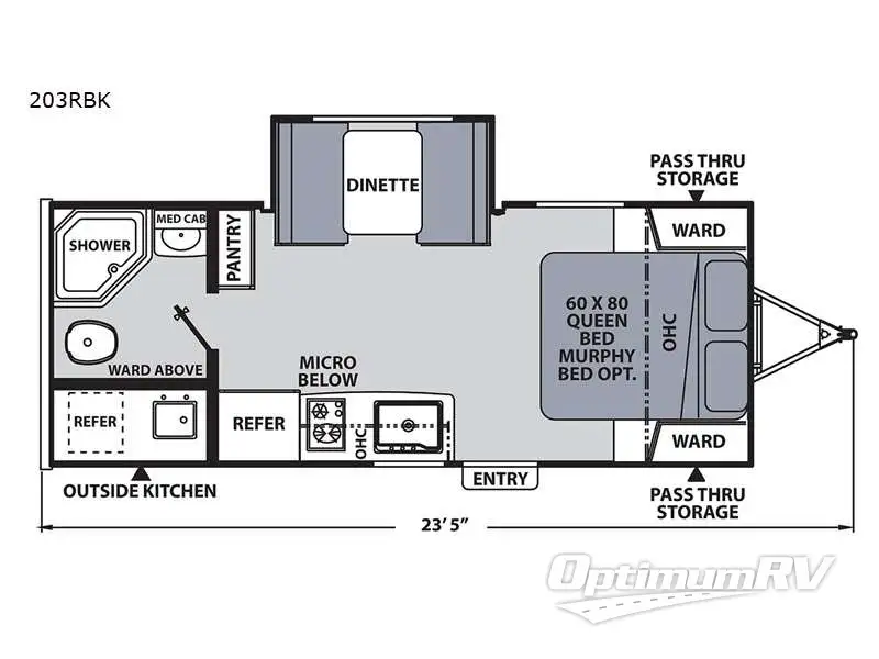 2023 Coachmen Apex Nano 203RBK Floorplan Photo