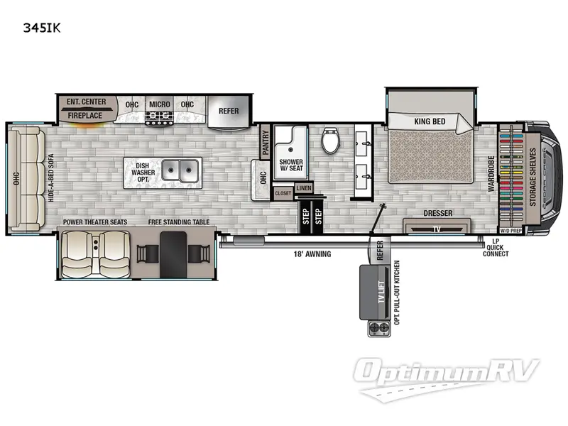 2022 Forest River Cedar Creek 345IK RV Floorplan Photo