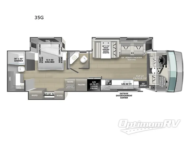 2025 Forest River FR3 Plus 35G Floorplan Photo