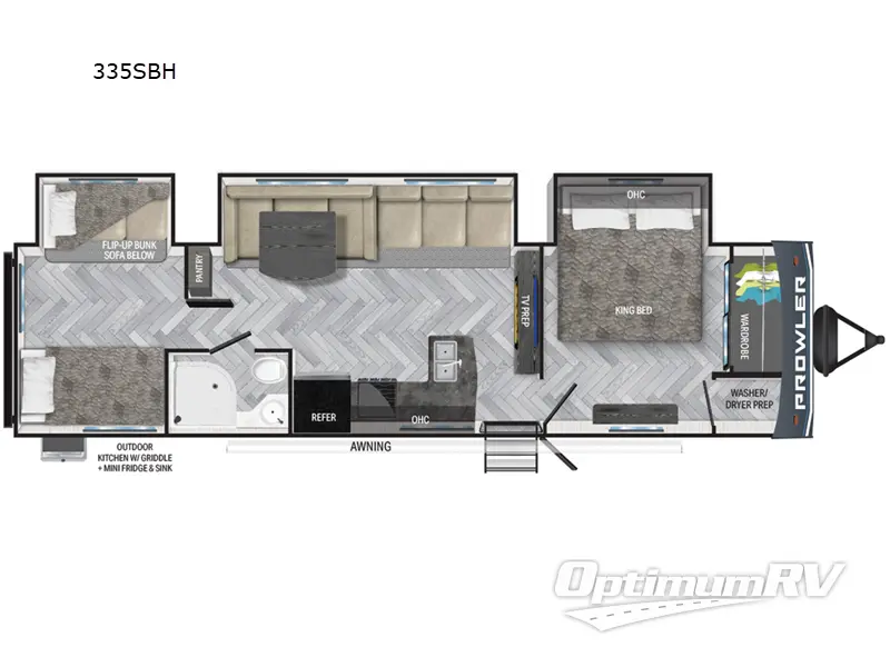 2023 Heartland Prowler 335SBH RV Floorplan Photo