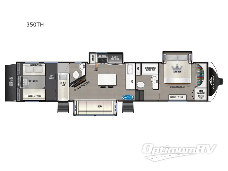 2024 East To West Takoda 350TH Floorplan Photo