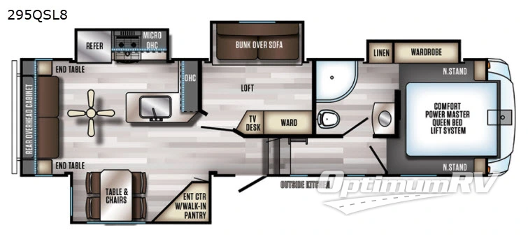 2019 Forest River Cherokee Arctic Wolf 295QSL8 Floorplan Photo