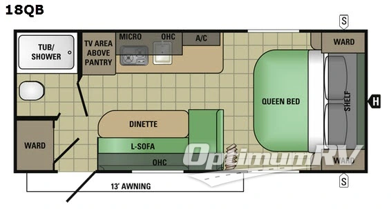 2017 Starcraft Autumn Ridge Mini 18QB Floorplan Photo