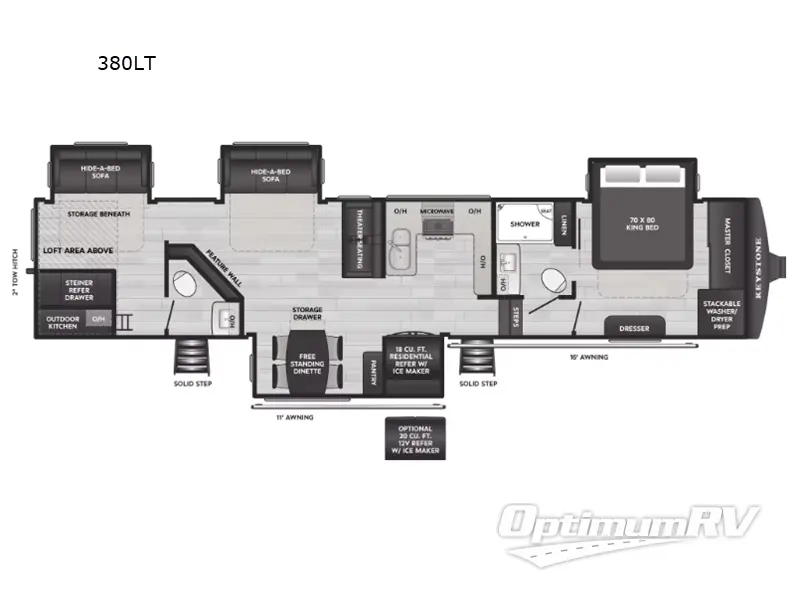 2026 Keystone Alpine Avalanche Edition 380LT RV Floorplan Photo