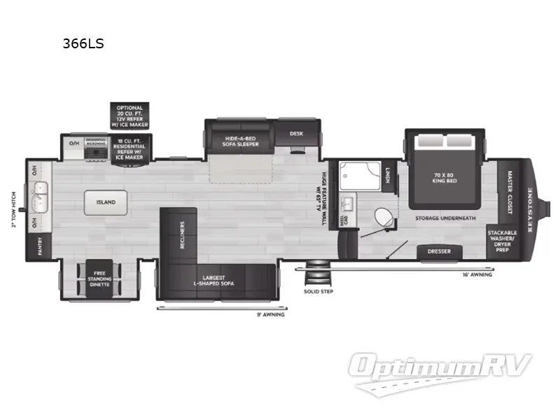 2026 Keystone Alpine Avalanche Edition 366LS RV Floorplan Photo