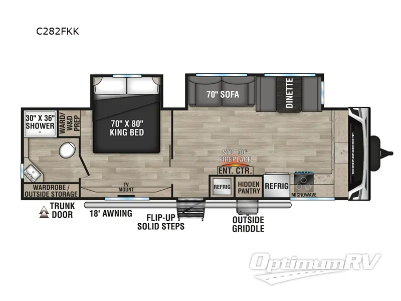 2024 KZ Connect C282FKK Floorplan Photo