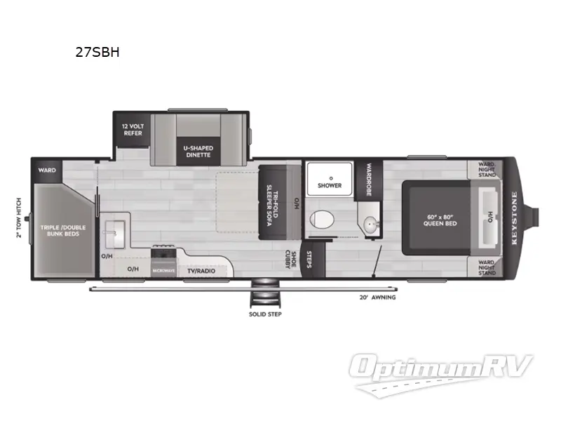 2026 Keystone Arcadia Select 27SBH RV Floorplan Photo