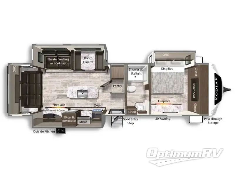 2024 Dutchmen Kodiak Ultimate 3221RLSL RV Floorplan Photo