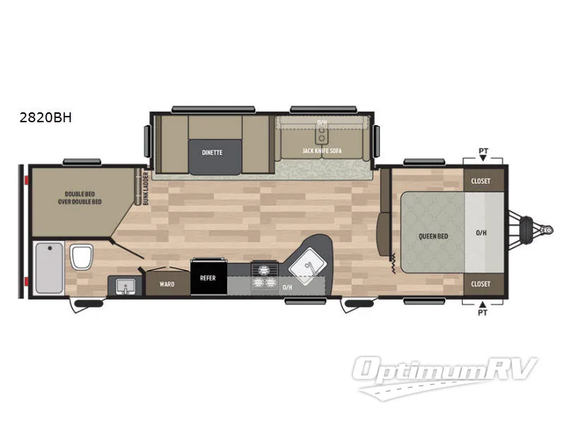 2017 Keystone Summerland 2820BH Floorplan Photo