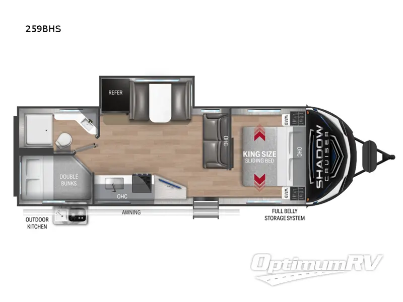 2022 Cruiser Shadow Cruiser 259BHS Floorplan Photo