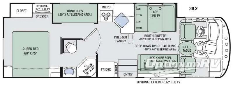 2016 Thor ACE 30.2 RV Floorplan Photo