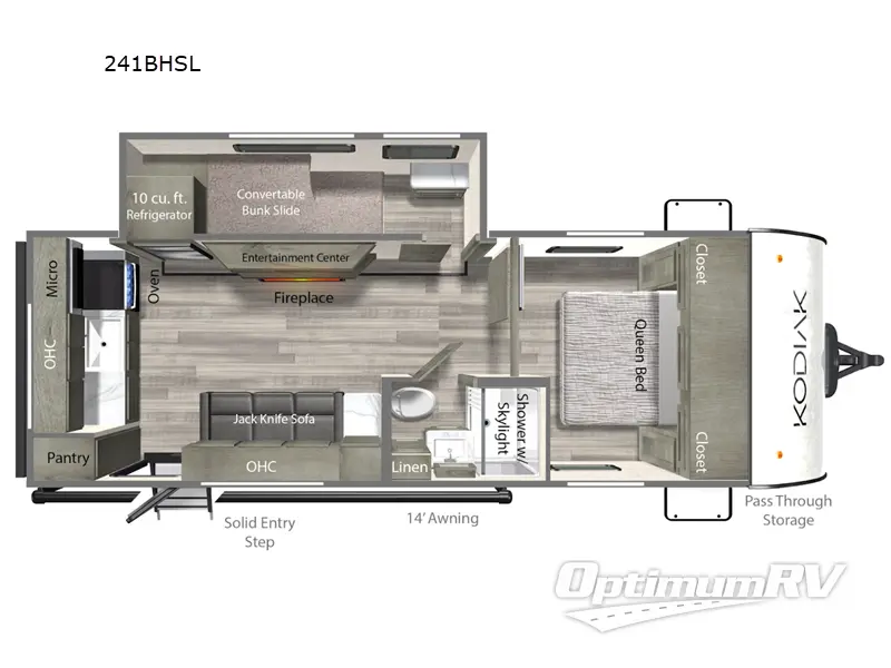 2025 Dutchmen Kodiak Ultra-Lite 241BHSL Floorplan Photo