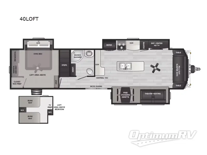2024 Keystone Residence 40LOFT RV Floorplan Photo