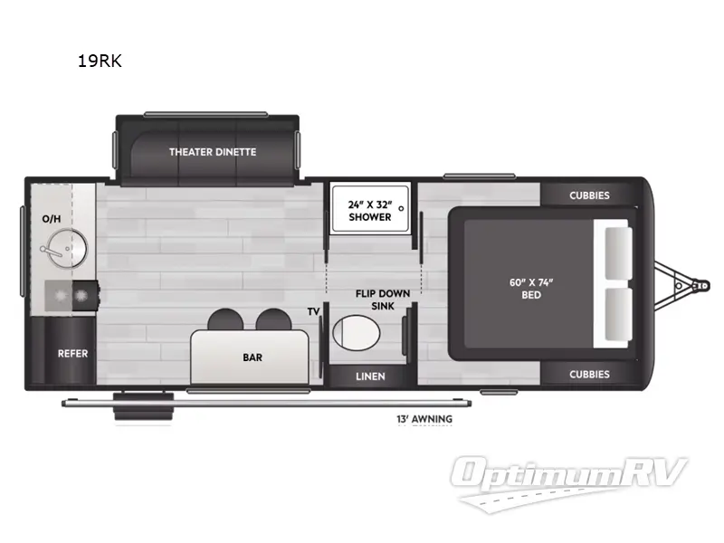 2026 Keystone Reign 19RK RV Floorplan Photo