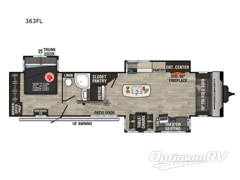 SOLD! - New 2024 KZ Sportsmen 363FL Destination Trailer at Optimum