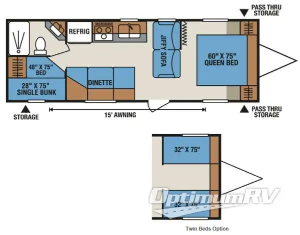 2014 KZ Sportsmen S272BH Floorplan Photo