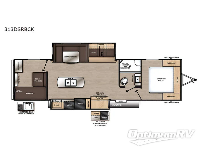 2019 Coachmen Catalina Legacy 313DSRBCK RV Floorplan Photo