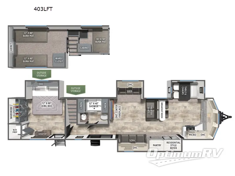 2027 Forest River Puma Vista 403LFT Floorplan Photo