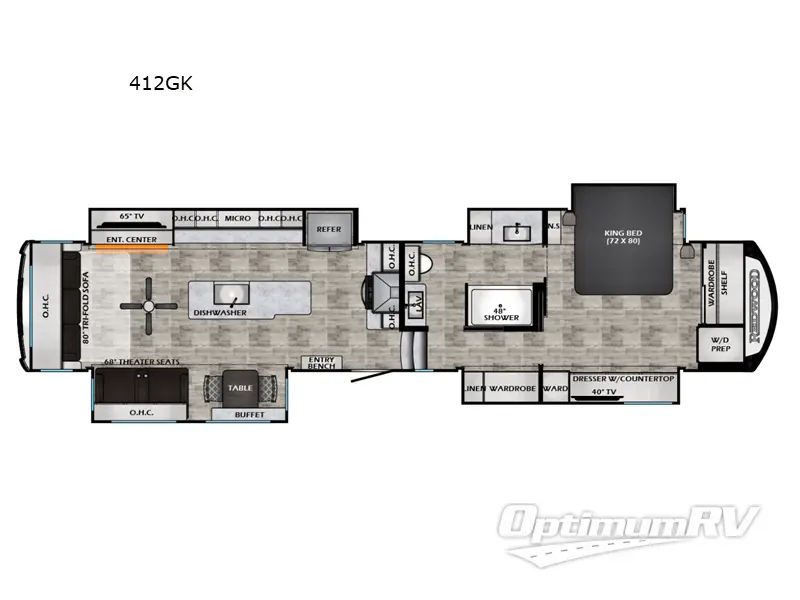2025 Redwood Redwood 412GK RV Floorplan Photo