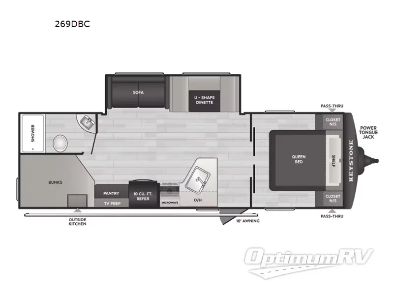 2026 Keystone Springdale Classic 269DBC Floorplan Photo