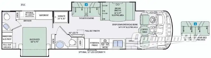 2016 Thor Hurricane 35C RV Floorplan Photo