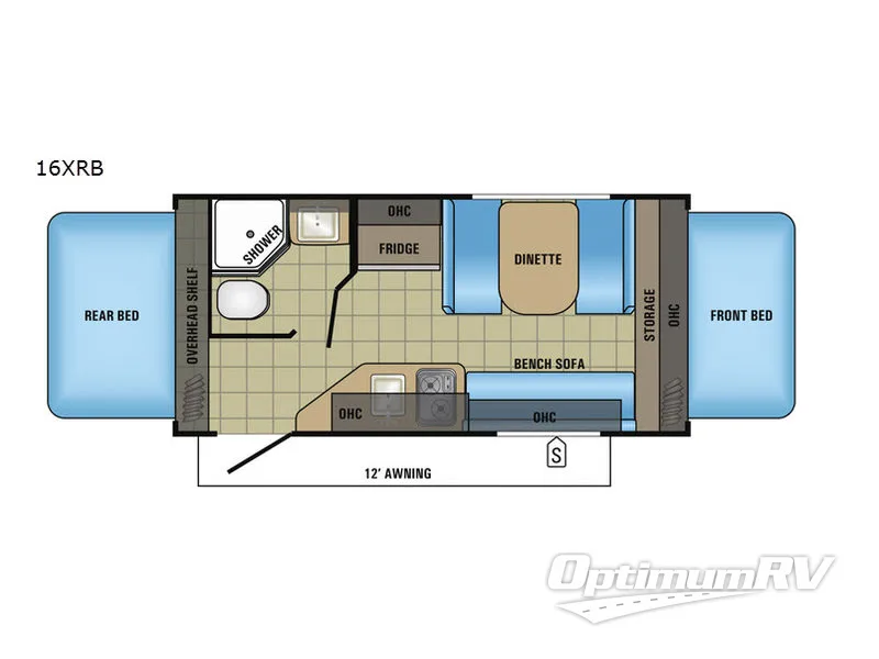 2017 Jayco Jay Feather 7 16XRB RV Floorplan Photo