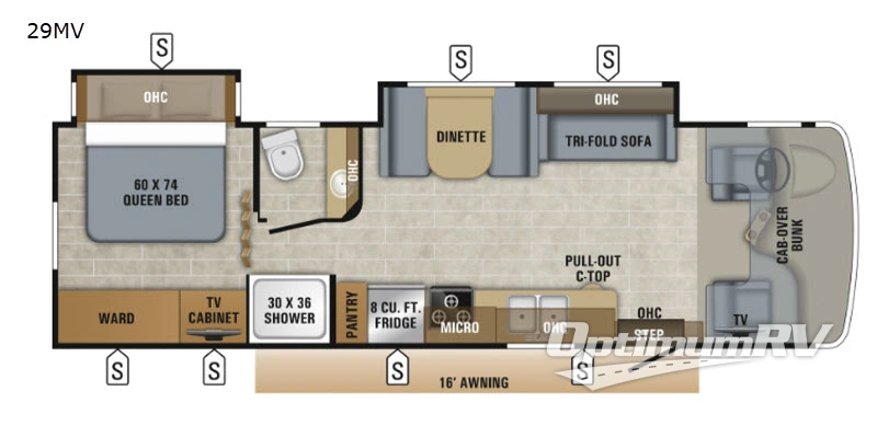 2019 Jayco Greyhawk 29MV RV Floorplan Photo