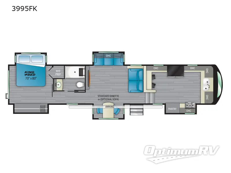 2021 Heartland Bighorn 3995FK Floorplan Photo