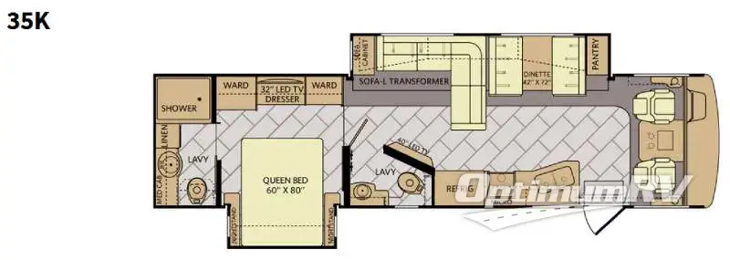 2016 Fleetwood Bounder 35K Floorplan Photo