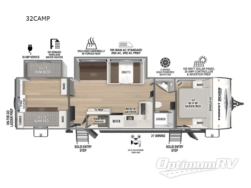 2025 Forest River Surveyor Legend X 32CAMP Floorplan Photo